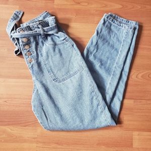 Forever 21 Belted Button Down Jeans